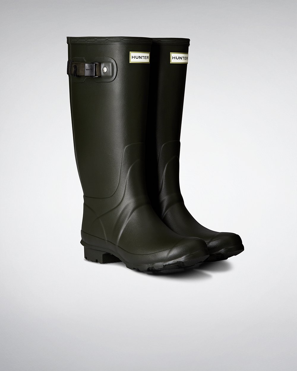 Women Hunter Huntress Leg | Wide Fit Rain Boots Dark Olive | NZ-26041-KSOF